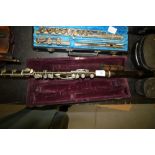Antique Victoria Wooden Flute and Case
