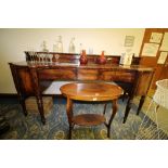 George IV Scottish figured mahogany sideboard in the manner of Gillows with concave front, the