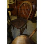 4 Spindle Back Elm Seated Chairs and 2 others