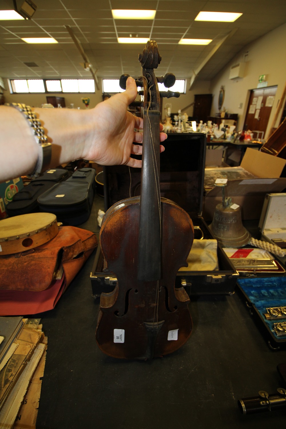 3/4 size Violin and Bow (both A/F) - Image 2 of 9