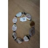 Jennie Ferguson Designs agate oval bead necklace