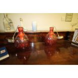 2 Italian glass lamp shades