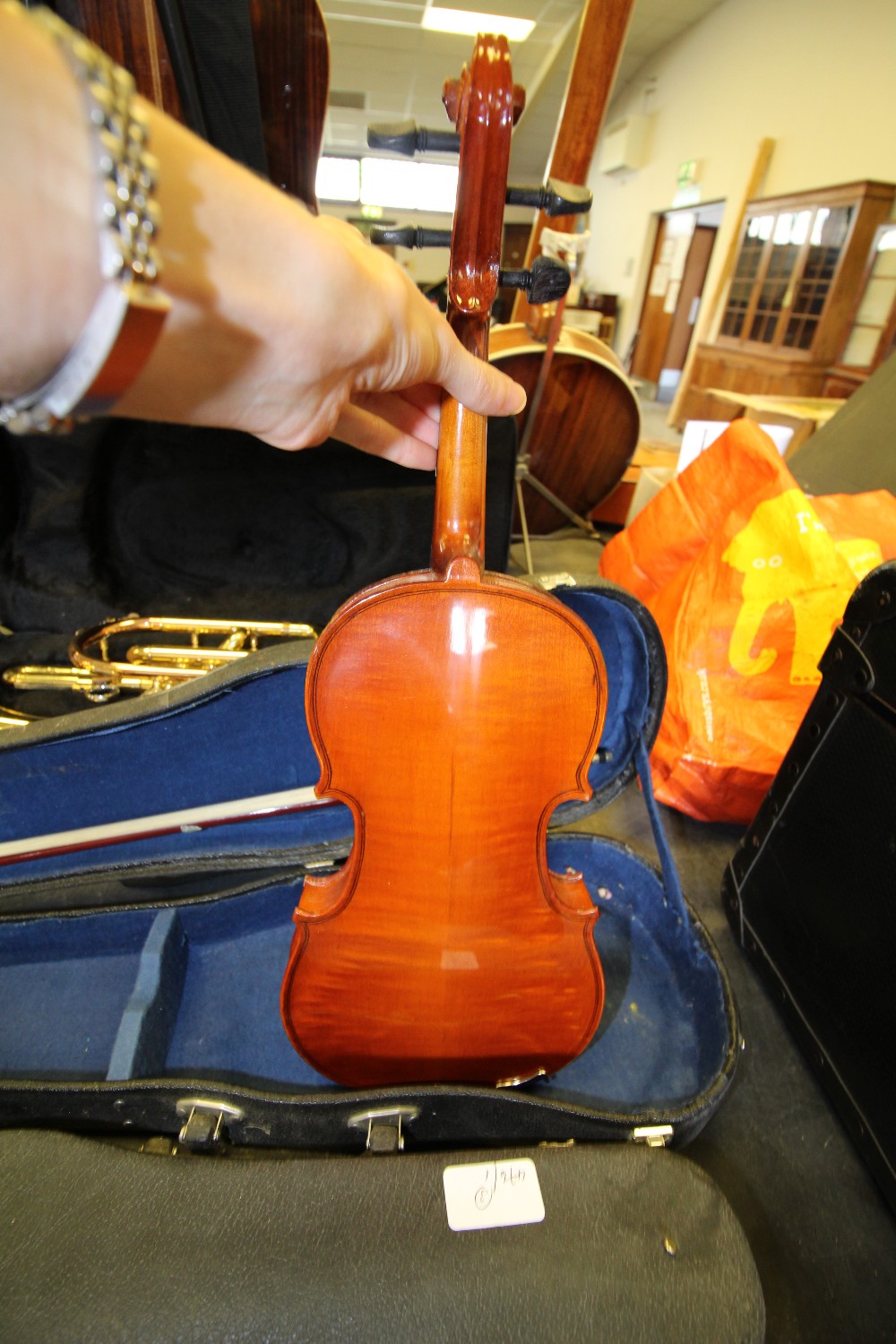 3 Small Chinese Cased Violins - Image 16 of 16