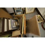2 boxes of prints and pictures etc