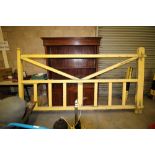 Large yellow painted pine gate