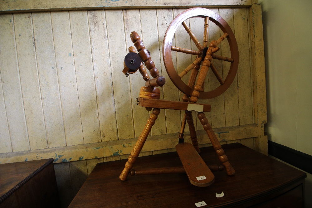 Spinning Wheel with Elm Block