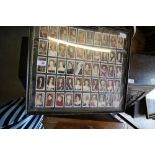 Framed full collection Cigarette Cards - Kings & Queens of England