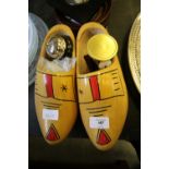 Pair of clogs, postal scales etc