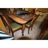 Dining room table and 4 chairs with claw feet