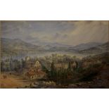 Thomas Richard Hofland (1816-1876) - Watercolour - 'Bowness & Windermere', 19cm x 30cm, signed, in