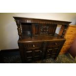 Oak court cupboard