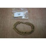 Yellow metal double chain bracelet