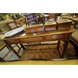 Reproduction side table with burr veneers