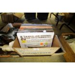Box of LP records - 60s - 80s