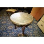 (?) brass topped occasional table