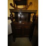 Small Oak Court Cupboard