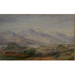 Thomas Richard Hofland (1816-1876) - Watercolour - 'Keswick & Derwent on the Road to Kendal', 19cm x