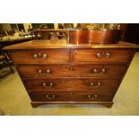 George III mahogany 2/3 chest of drawers