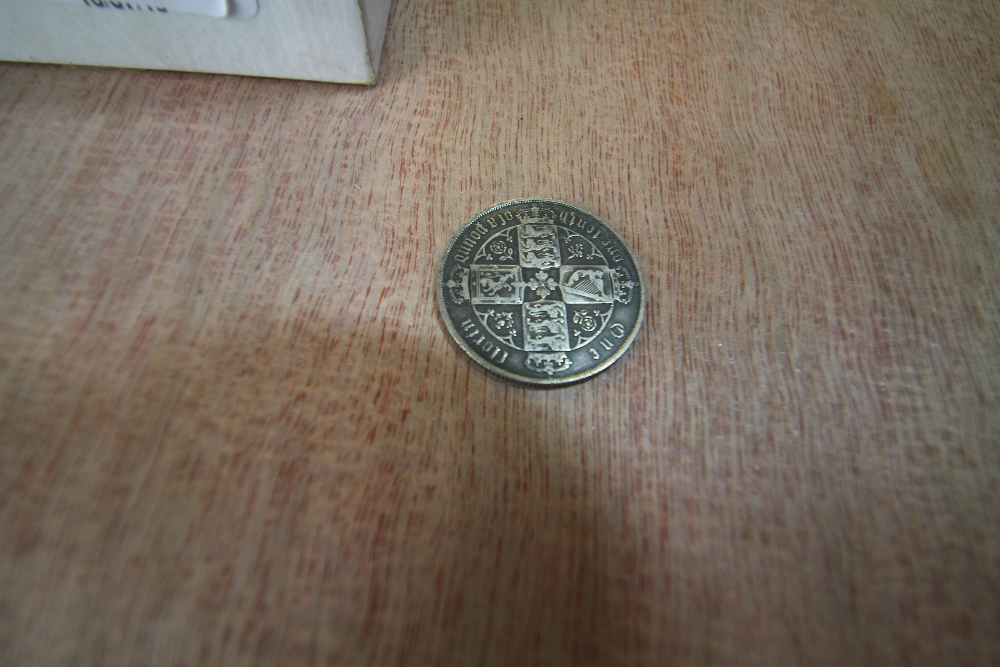 Victorian 1879 Florin (worn) and quantity of mixed old coins - Image 3 of 3