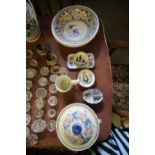 Pair of Early 20th Century Quimper pottery bowls and a collection of Quimper items