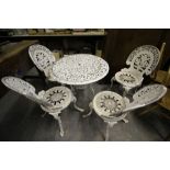 Cast aluminium garden set