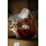 Box of misc vases etc