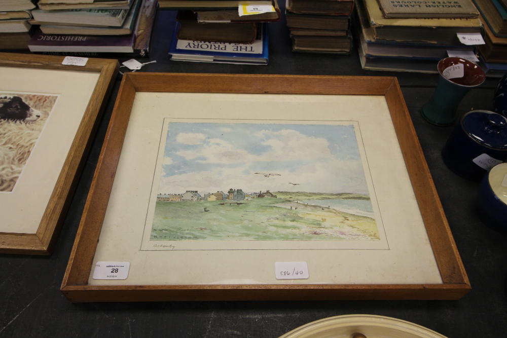 Watercolour of Allonby by H Nettleton