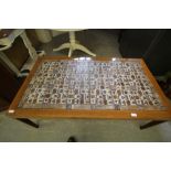Danish Rosewood Haslev 1960's Royal Copenhagen Tile Topped Coffee Table - Numbered 112 - Tiles