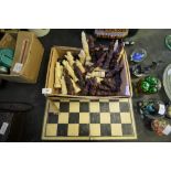 Chess set and board