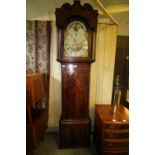 19th Century Mahogany 8 Day Long Case Clock (slight damage)