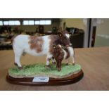 Beef Shorthorn Cow and Calf A28332