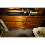 Large double pine drawers