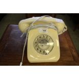 White vintage telephone