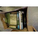 Box of modern Lake District books inc Fell Walking with Wainwright