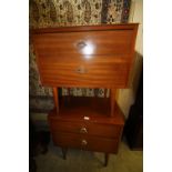 Pair of 1970s teak 2 drawer bedside chests