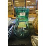 L Walmsley, Langdale green glass vase circa 1950/60