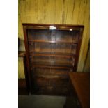 Mahogany adjustable bookcase