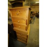 Pair of pine bedside chests