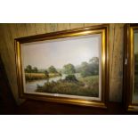 Mercier - Acrylic Painting - River Scene