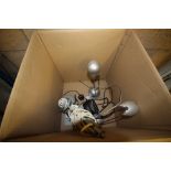 Box of lamps inc Anglepoise
