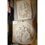 2 Cast Wall Roundels