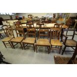 Miscellaneous oak chairs