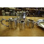 4 piece plated tea set