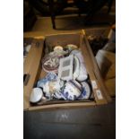 Box of Mason and Wedgwood etc