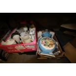 Four boxes of misc. china, inc. Royal Albert, Crown Staffordshire, Portmerion, Sadler