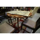 George III mahogany semi-circular card table