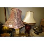 Keith Murray Style Table Lamp and other lamp a/f