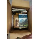 Box of modern Lake District books inc Lakeland Derek Ratcliffe