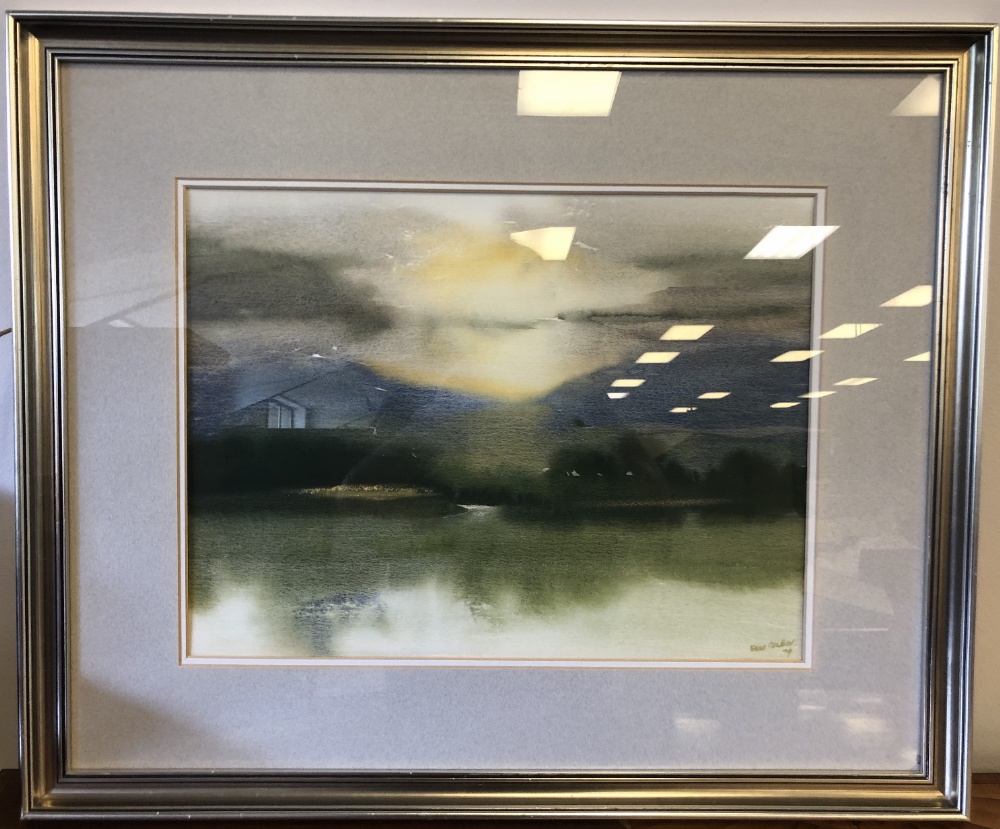 Eric Gilboy - Watercolour - 'Dawn, Derwentwater', 35cm x 47cm, signed and dated '79, framed