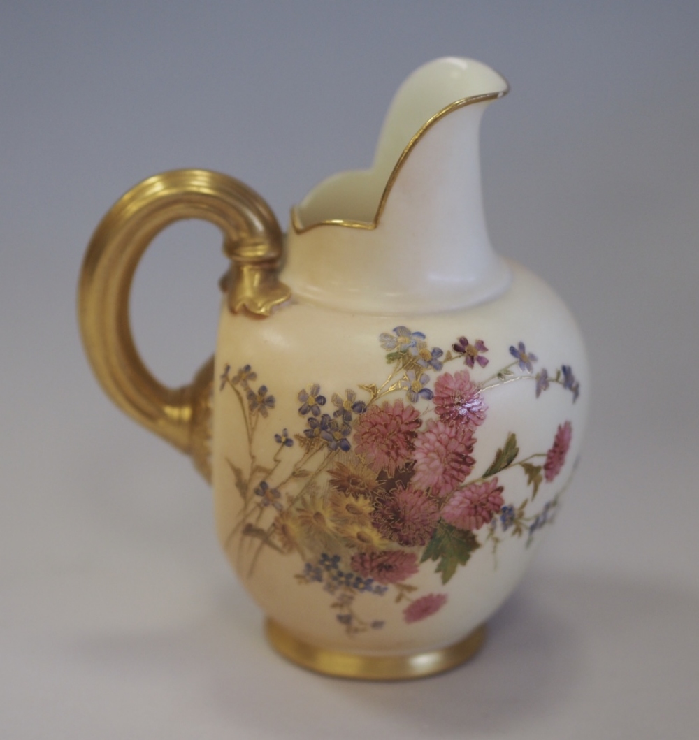 Royal Worcester Blush Ivory Tusk jug, 13cm high, No. 1094 (flake chip to rim)